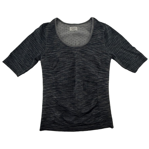 Athleta Tops - Athleta Radiance Tee Womens Medium Gray Space Dye Athletic Stretch Scoop top‎
